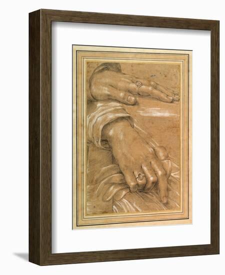 Study of a Man's Hands-null-Framed Giclee Print