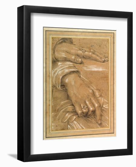 Study of a Man's Hands-null-Framed Giclee Print