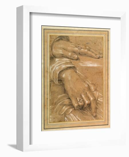 Study of a Man's Hands-null-Framed Giclee Print
