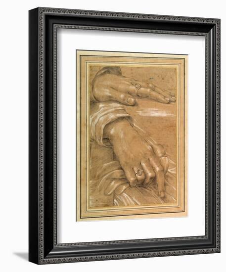 Study of a Man's Hands-null-Framed Giclee Print