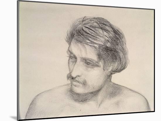 Study of a Man's Head-Robert Braithwaite Martineau-Mounted Giclee Print