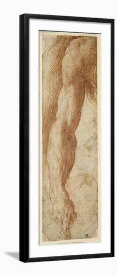 Study of a Man's Right Arm, His Hand Holding a Stick-Parmigianino-Framed Giclee Print