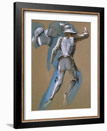 Study of a Man Wearing Armour-Edward Burne-Jones-Framed Giclee Print