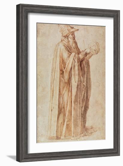 Study of a Man-Michelangelo Buonarroti-Framed Giclee Print