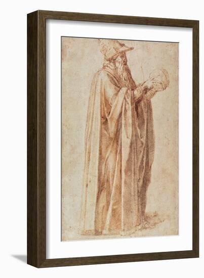 Study of a Man-Michelangelo Buonarroti-Framed Giclee Print