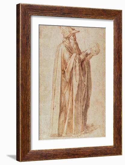 Study of a Man-Michelangelo Buonarroti-Framed Giclee Print