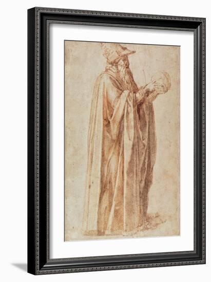 Study of a Man-Michelangelo Buonarroti-Framed Giclee Print