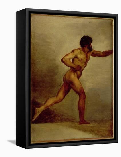 Study of a Man-Théodore Géricault-Framed Premier Image Canvas