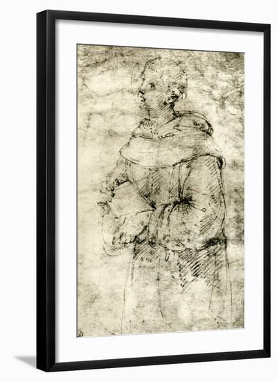 Study of a Monk, 1913-Raphael-Framed Giclee Print