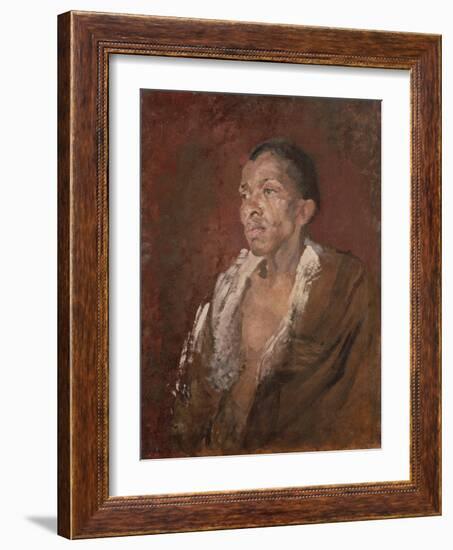 Study of a Negro, C.1905 (Oil on Canvas)-Harold Gilman-Framed Giclee Print