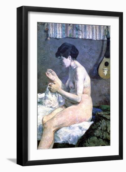 Study of a Nude, 1880-Paul Gauguin-Framed Giclee Print