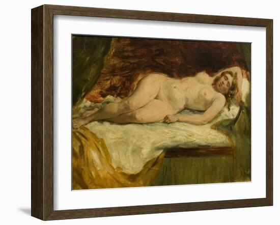 Study of a Nude Female Sleeping-William Etty-Framed Giclee Print