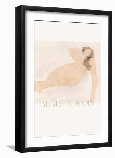 Study of a Nude (Lying on Side)-Auguste Rodin-Framed Giclee Print