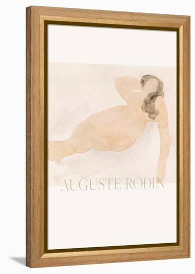 Study of a Nude (Lying on Side)-Auguste Rodin-Framed Premier Image Canvas