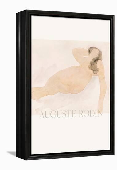 Study of a Nude (Lying on Side)-Auguste Rodin-Framed Premier Image Canvas