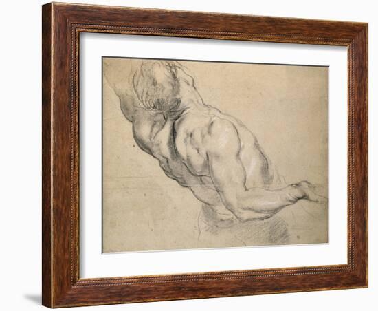 Study of a Nude Male Torso-Peter Paul Rubens-Framed Giclee Print