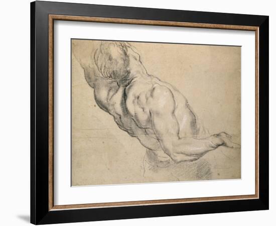 Study of a Nude Male Torso-Peter Paul Rubens-Framed Giclee Print