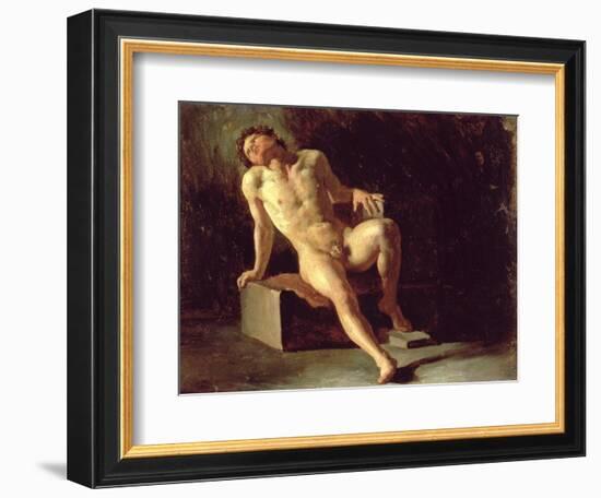 Study of a Nude Man-Théodore Géricault-Framed Giclee Print