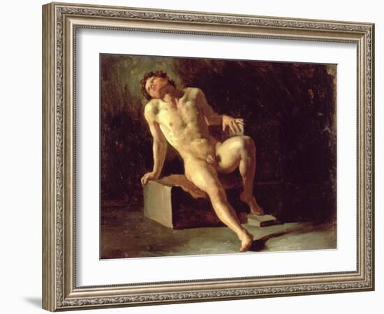 Study of a Nude Man-Théodore Géricault-Framed Giclee Print