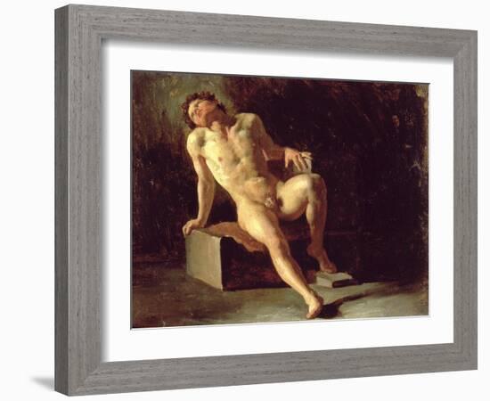 Study of a Nude Man-Théodore Géricault-Framed Giclee Print