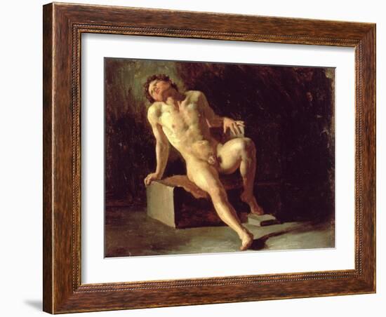 Study of a Nude Man-Théodore Géricault-Framed Giclee Print