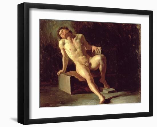 Study of a Nude Man-Théodore Géricault-Framed Giclee Print