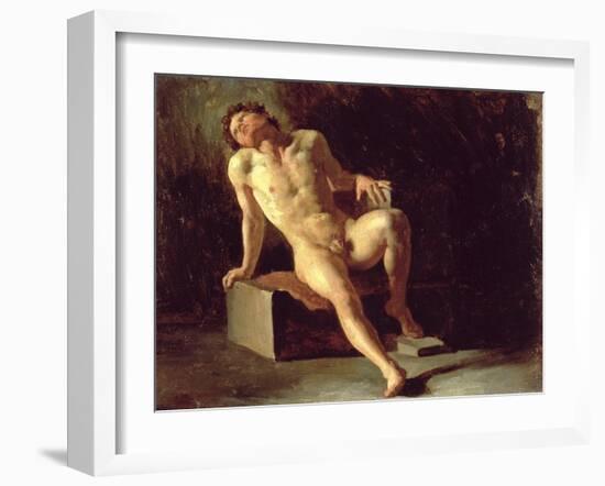 Study of a Nude Man-Théodore Géricault-Framed Giclee Print