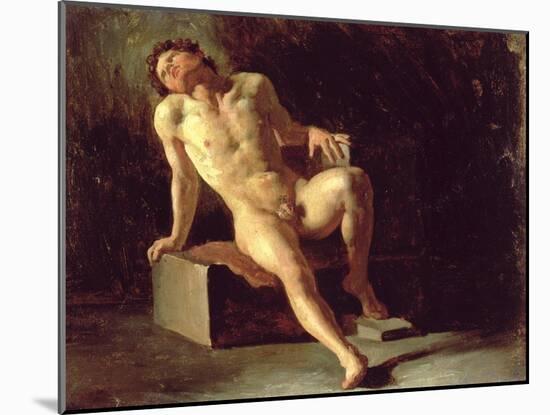 Study of a Nude Man-Théodore Géricault-Mounted Giclee Print