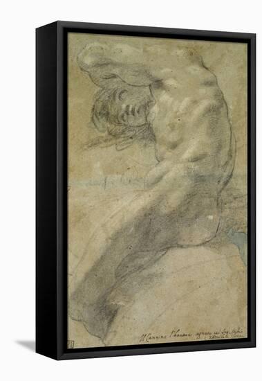 Study of a Nude Man-Annibale Carracci-Framed Premier Image Canvas