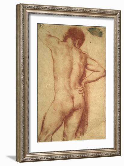 Study of a Nude Man-Annibale Carracci-Framed Giclee Print