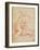 Study of a Nude (Red Chalk on Paper)-Michelangelo Buonarroti-Framed Giclee Print