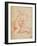 Study of a Nude (Red Chalk on Paper)-Michelangelo Buonarroti-Framed Giclee Print