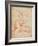 Study of a Nude (Red Chalk on Paper)-Michelangelo Buonarroti-Framed Giclee Print