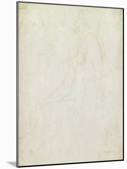 Study of a Nude-William Strang-Mounted Giclee Print