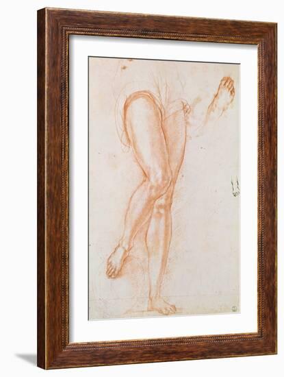 Study of a Pair of Legs and Two Feet for a Figure of St. Michael-Jacopo da Carucci Pontormo-Framed Giclee Print