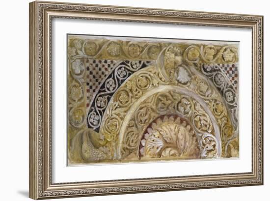 Study of a Panel on the Font of the Baptistery, Pisa, 27 - 29 April 1872-John Ruskin-Framed Giclee Print