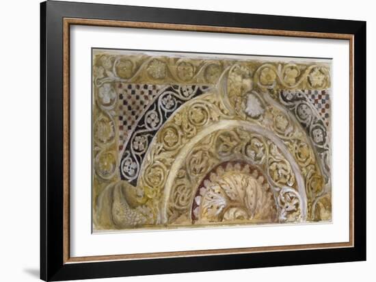 Study of a Panel on the Font of the Baptistery, Pisa, 27 - 29 April 1872-John Ruskin-Framed Giclee Print