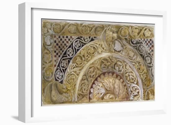 Study of a Panel on the Font of the Baptistery, Pisa, 27 - 29 April 1872-John Ruskin-Framed Giclee Print