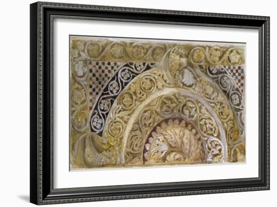 Study of a Panel on the Font of the Baptistery, Pisa, 27 - 29 April 1872-John Ruskin-Framed Giclee Print