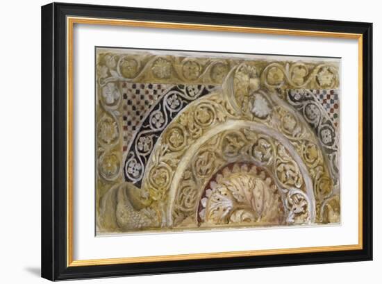 Study of a Panel on the Font of the Baptistery, Pisa, 27 - 29 April 1872-John Ruskin-Framed Giclee Print