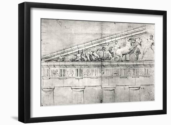 Study of a Pediment from the Parthenon-Jacques Carrey-Framed Giclee Print