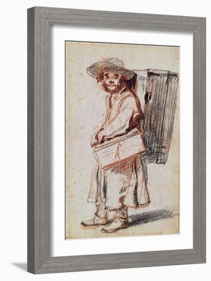 Study of a Pedlar from the Auvergne-Jean Antoine Watteau-Framed Giclee Print