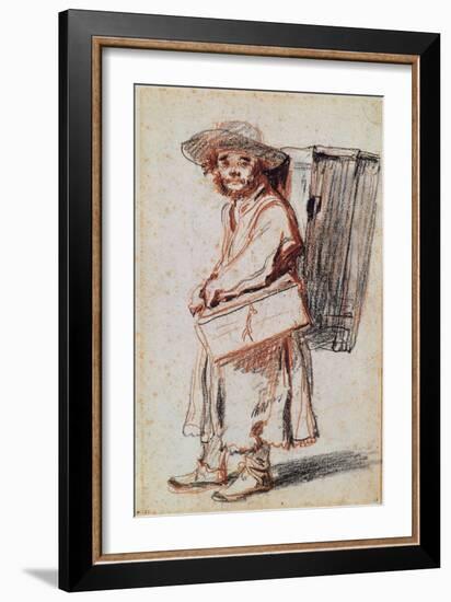 Study of a Pedlar from the Auvergne-Jean Antoine Watteau-Framed Giclee Print