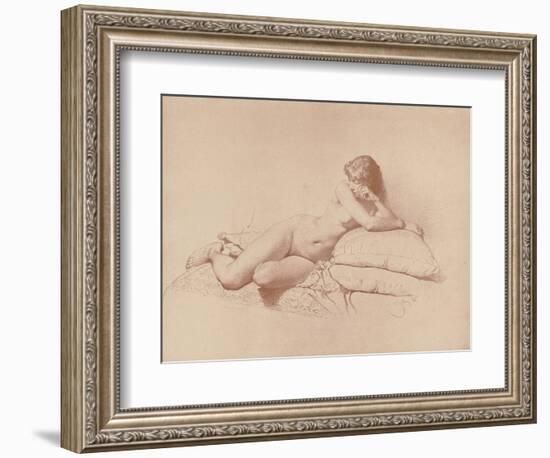 Study of a Reclining Female Nude, 1885-Mihaly von Zichy-Framed Giclee Print