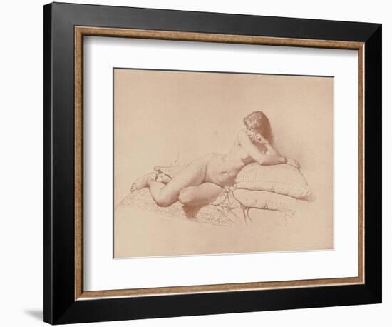 Study of a Reclining Female Nude, 1885-Mihaly von Zichy-Framed Giclee Print