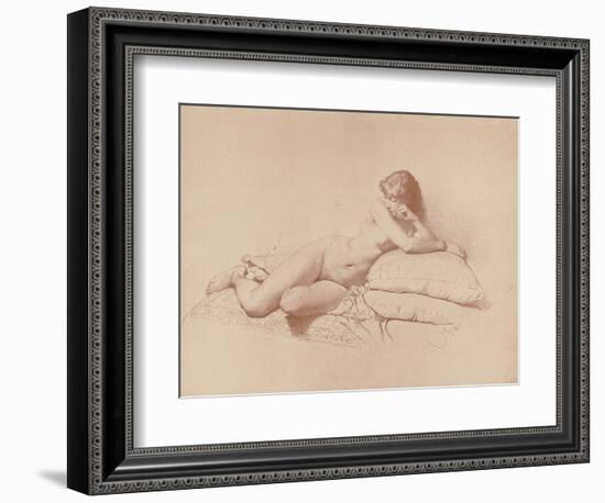 Study of a Reclining Female Nude, 1885-Mihaly von Zichy-Framed Giclee Print