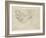 Study of a Recumbent Male Figure, Recto-Michelangelo Buonarroti-Framed Giclee Print