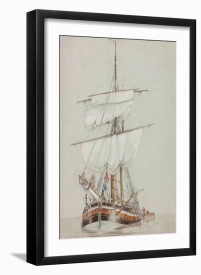 Study of a Sailing Ship-John Wilson Carmichael-Framed Giclee Print