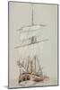 Study of a Sailing Ship-John Wilson Carmichael-Mounted Giclee Print