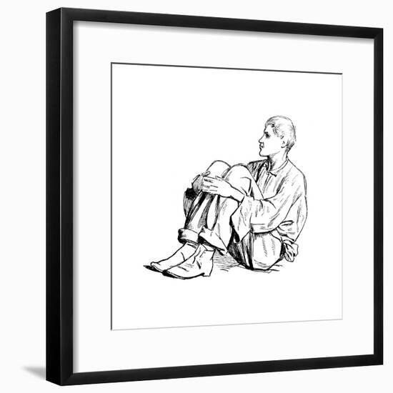 Study of a Seated Man, 1895-Henry Stacy Marks-Framed Giclee Print